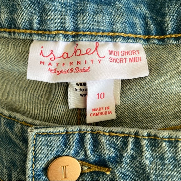 Isabel Maternity Midi Short Expandable Side Panels - Picture 2 of 9